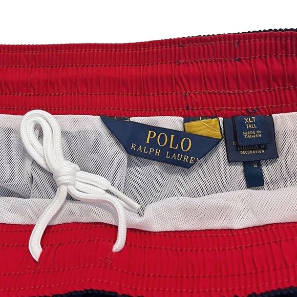 NEW Polo Ralph Lauren Bathing Suit (Swim Trunks)! XLT  Navy Blue  Pockets  Lined - Picture 3 of 4